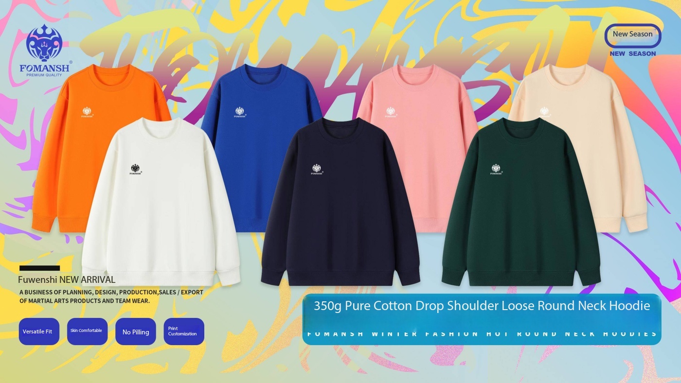 350  GSM Round Neck Hoodie